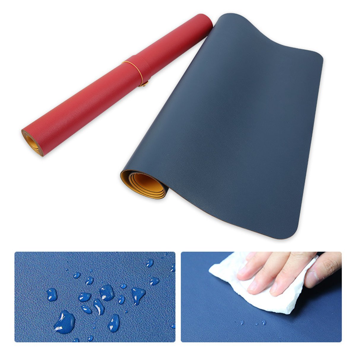 80x40cm Both Sides Two Colors Extended PU leather Mouse Pad Mat Large Office Gaming Desk Mat 2 80x40cm Both Sides Two Colors Extended PU leather Mouse Pad Mat Large Office Gaming Desk Mat - Image 2