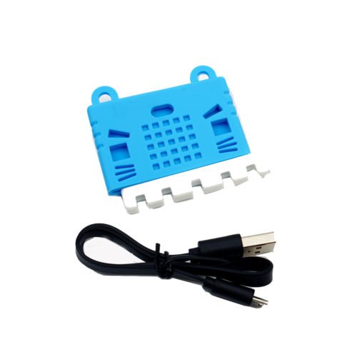 2Pcs Blue Color Cute Pattern Silicone Protective Case for Micro:bit Expansion Board DIY Part 3