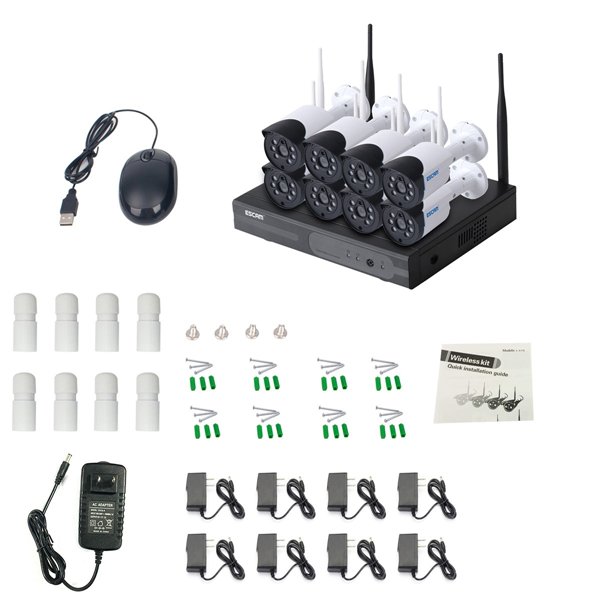 ESCAM WNK804 8CH 720P Wireless NVR Kit Outdoor Night Vision IP Bullet Camera Surveillance System 11 ESCAM WNK804 8CH 720P Wireless NVR Kit Outdoor Night Vision IP Bullet Camera Surveillance System - Image 11