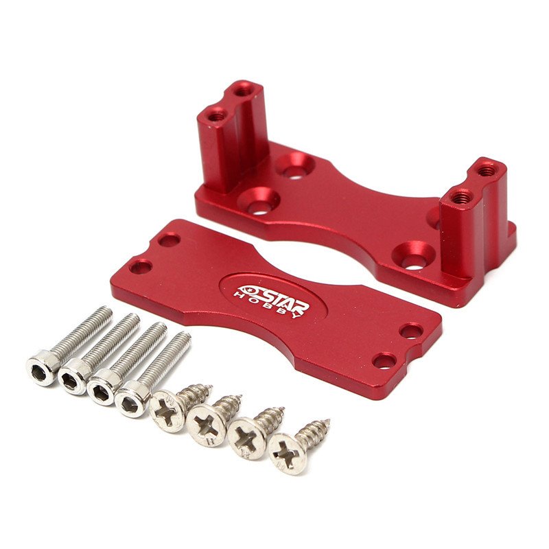 Black/Red CNC Aluminium Alloy Steering Gear Bracket 6 Black/Red CNC Aluminium Alloy Steering Gear Bracket - Image 6