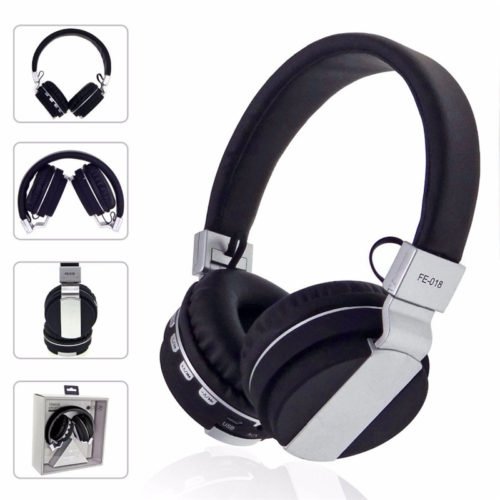FE-018 Portable Foldable FM Radio 3.5mm NFC Bluetooth Headphone Headset with Mic for Mobile Phone 1