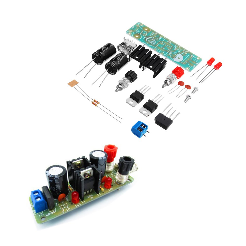 3pcs DIY Double LM7805 Diffuser Regulator Module Kit 5V 3A Solar Energy Regulator Generator Module 2