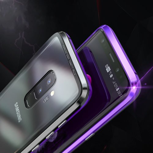 Bakeey Magnetic Adsorption Metal Clear Glass Protective Case for Samsung Galaxy S9/S9 Plus 6