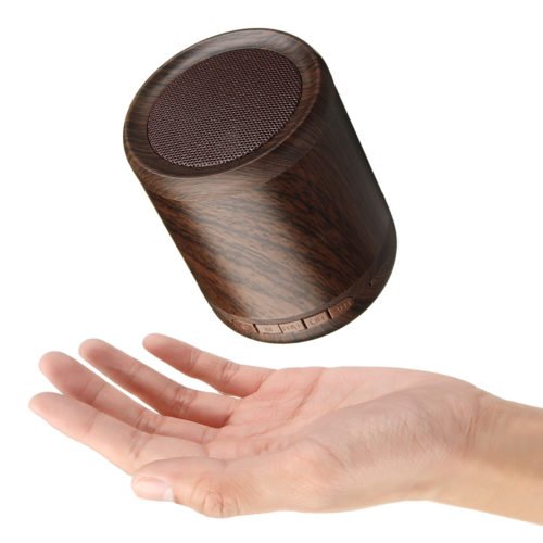 Mini Portable Wireless Bluetooth Speaker Wooden 3D Stereo TF Card Hands Free Aux-in Subwoofer 8