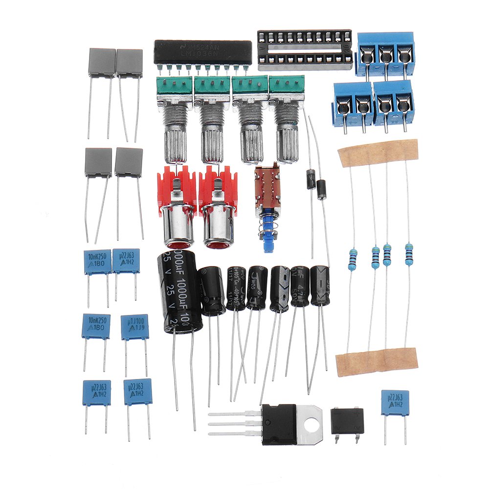 LM1036 Luxurious HIFI Amplifier Preamplifier Volume Control Tone Board1000UF/25V DIY Suit 10 LM1036 Luxurious HIFI Amplifier Preamplifier Volume Control Tone Board1000UF/25V DIY Suit - Image 10