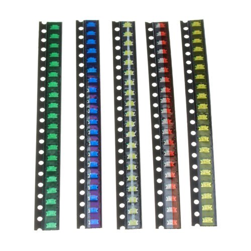 300Pcs 5 Colors 60 Each 1206 LED Diode Assortment SMD LED Diode Kit Green/RED/White/Blue/Yellow 3