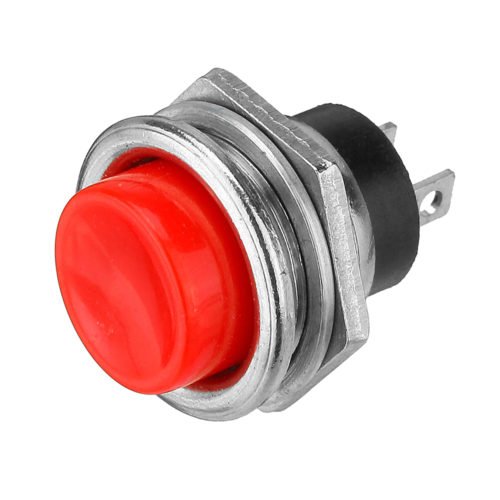 2Pcs 3A 125V Momentary Push Button Switch OFF-ON Horn Red Plastic 5