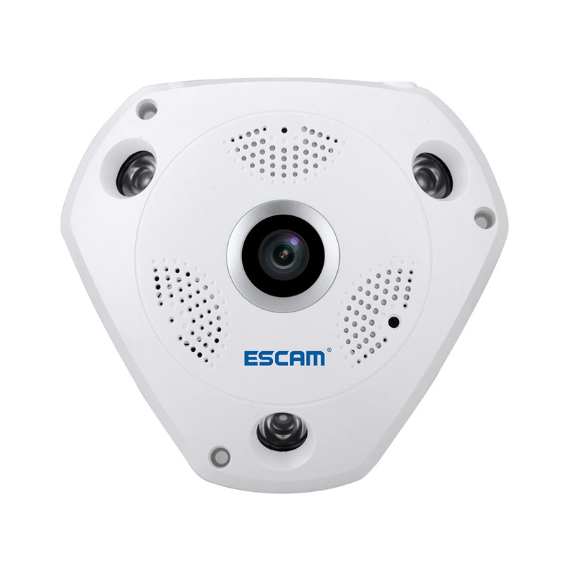 ESCAM Fisheye Camera Support VR QP180 Shark 960P IP WiFi Camera 1.3MP 360 Degree Panoramic Infrared Night Vision Camera 1
