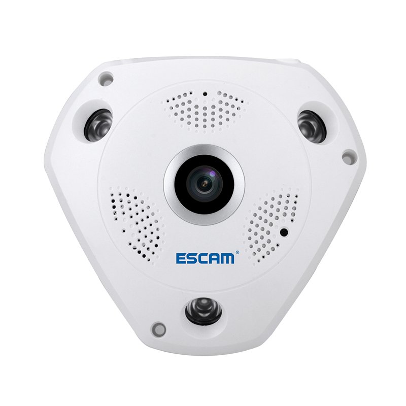 ESCAM Fisheye Camera Support VR QP180 Shark 960P IP WiFi Camera 1.3MP 360 Degree Panoramic Infrared Night Vision Camera 1 ESCAM Fisheye Camera Support VR QP180 Shark 960P IP WiFi Camera 1.3MP 360 Degree Panoramic Infrared Night Vision Camera