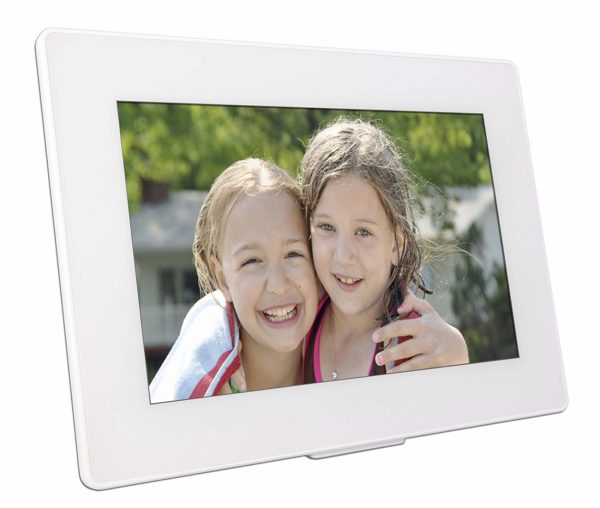 PhotoSpring (16GB) 10-Inch IPS, WiFi, Touchscreen, Battery, iPhone & Android App, Photo & Video, Picture Frame (White) 15,000 Photo Capacity 34