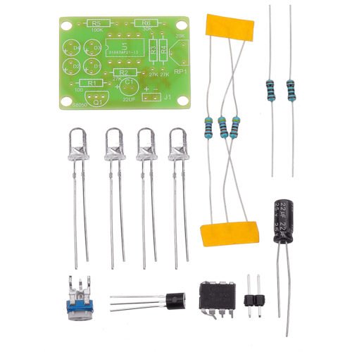 LM358 Breathing Light Parts Electronic DIY Blue LED Flash Lamp Electronic Production Kit 2