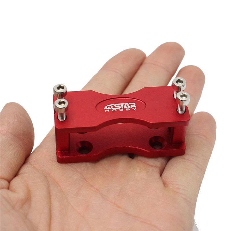 Black/Red CNC Aluminium Alloy Steering Gear Bracket 7 Black/Red CNC Aluminium Alloy Steering Gear Bracket - Image 7