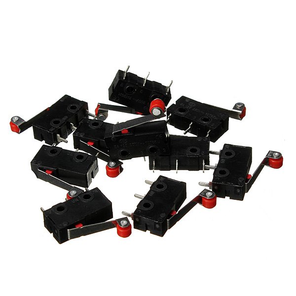50Pcs KW12-3 Micro Limit Switch With Roller Lever Open/Close Switch 5A 125V 2