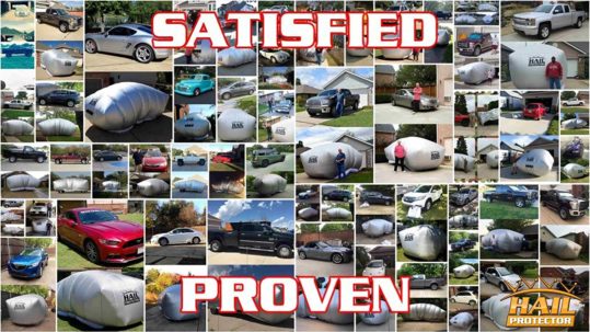 Hail Protector Patented Portable Car Cover System (ANY SIZE HAIL, REMOTE CONTROLLED, FREE MOBILE APP ALERT SUBSCRIPTION) for Sedans, Hatchbacks and Wa 6
