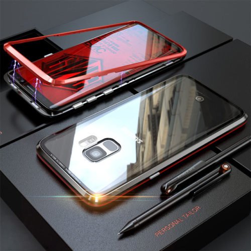Bakeey Magnetic Adsorption Metal Clear Glass Protective Case for Samsung Galaxy S9/S9 Plus 14