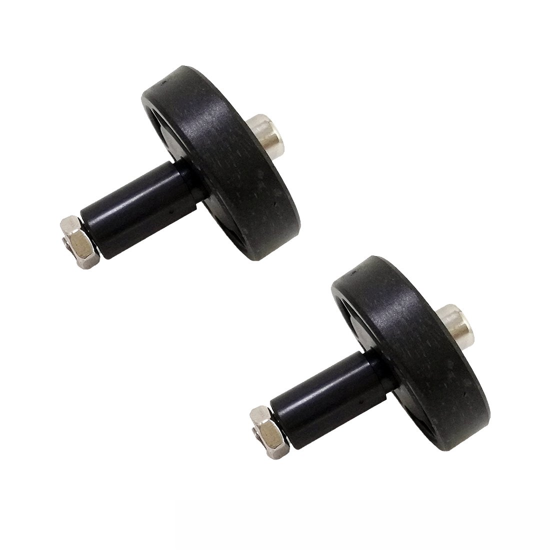 2Pcs Black Rubber Bearing Wheels for Chassis Tank Car 1