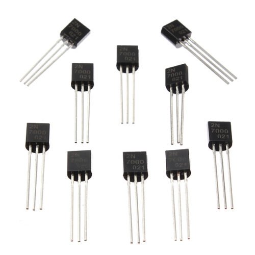 10pcs 2N7000 N-Channel Transistor Fast Switch MOSFET TO-92 3