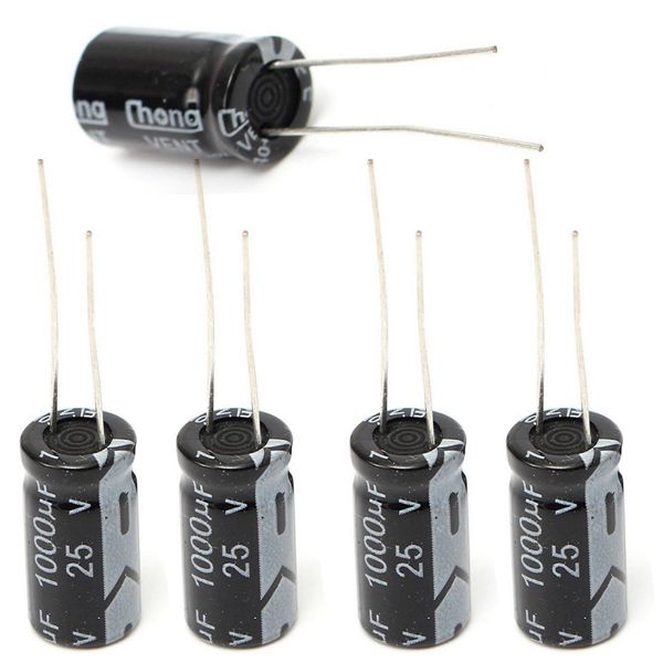 60pcs 1000uF 25V Radial Electrolytic Capacitor 10 x 17mm 105°C 1 60pcs 1000uF 25V Radial Electrolytic Capacitor 10 x 17mm 105°C