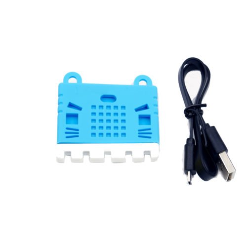 2Pcs Blue Color Cute Pattern Silicone Protective Case for Micro:bit Expansion Board DIY Part 4