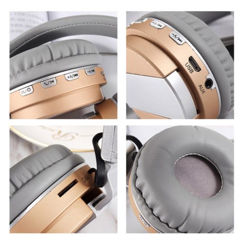 FE-018 Portable Foldable FM Radio 3.5mm NFC Bluetooth Headphone Headset with Mic for Mobile Phone 5