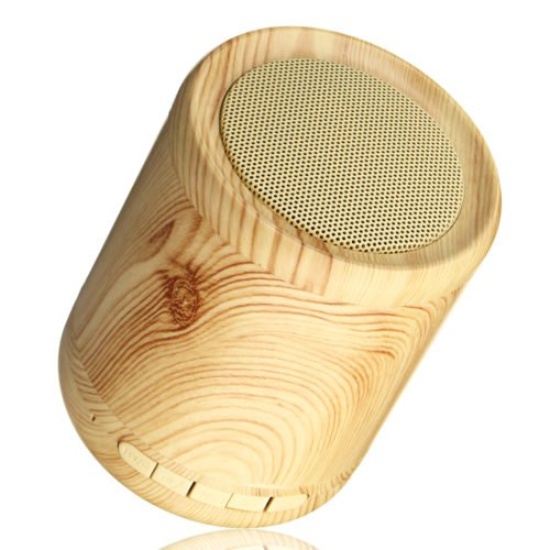 Mini Portable Wireless Bluetooth Speaker Wooden 3D Stereo TF Card Hands Free Aux-in Subwoofer 2