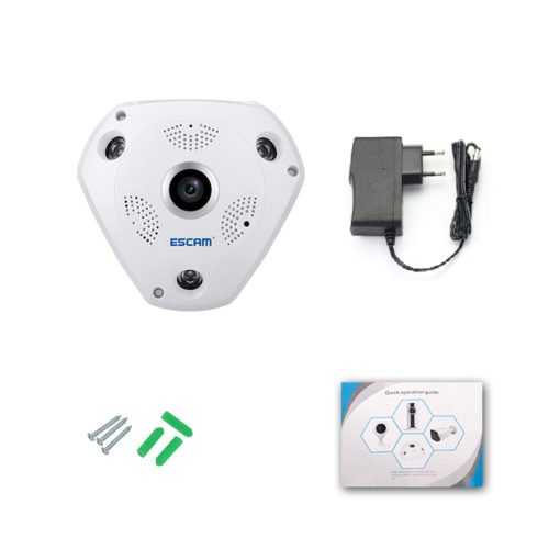 ESCAM Fisheye Camera Support VR QP180 Shark 960P IP WiFi Camera 1.3MP 360 Degree Panoramic Infrared Night Vision Camera 11