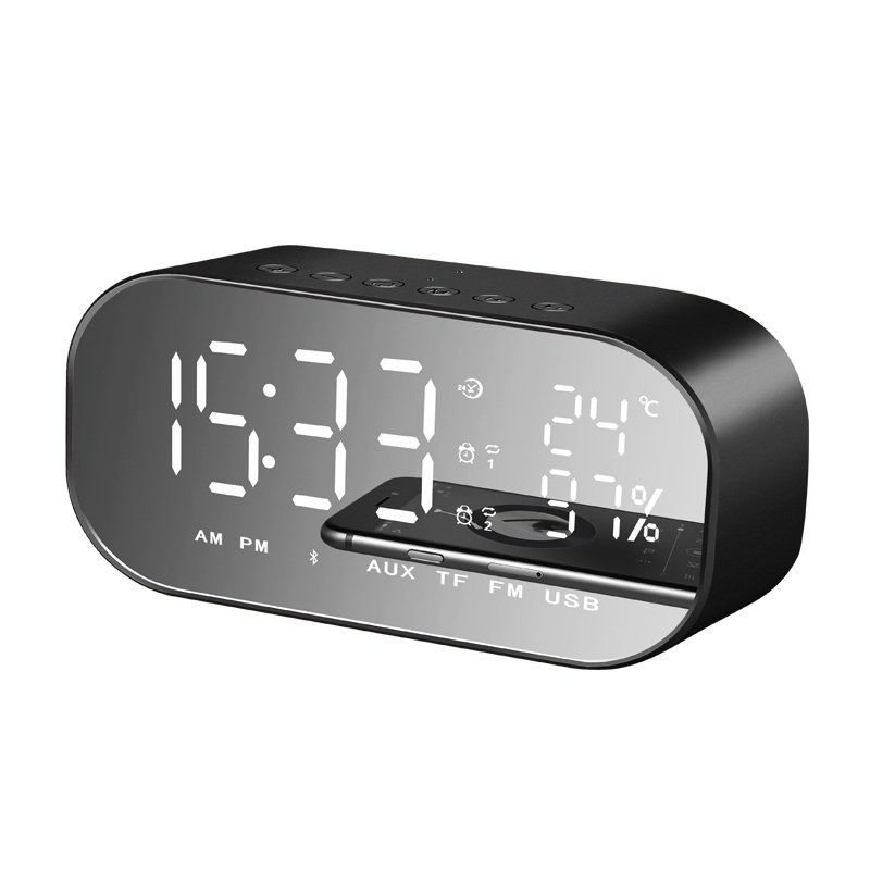 yAyusi S2 Dual Units Wireless Bluetooth Speaker LED Display Clock Mirror FM Radio Heavy Bass Speaker 2 yAyusi S2 Dual Units Wireless Bluetooth Speaker LED Display Clock Mirror FM Radio Heavy Bass Speaker - Image 2
