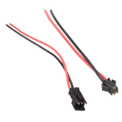 30pcs 12cm Long JST SM 2Pins Plug Male To Female Wire JST Connector 4