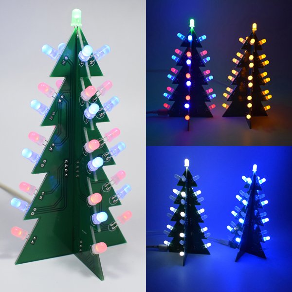 Geekcreit® DIY Star Effect 3D LED Decorative Christmas Tree Kit 1
