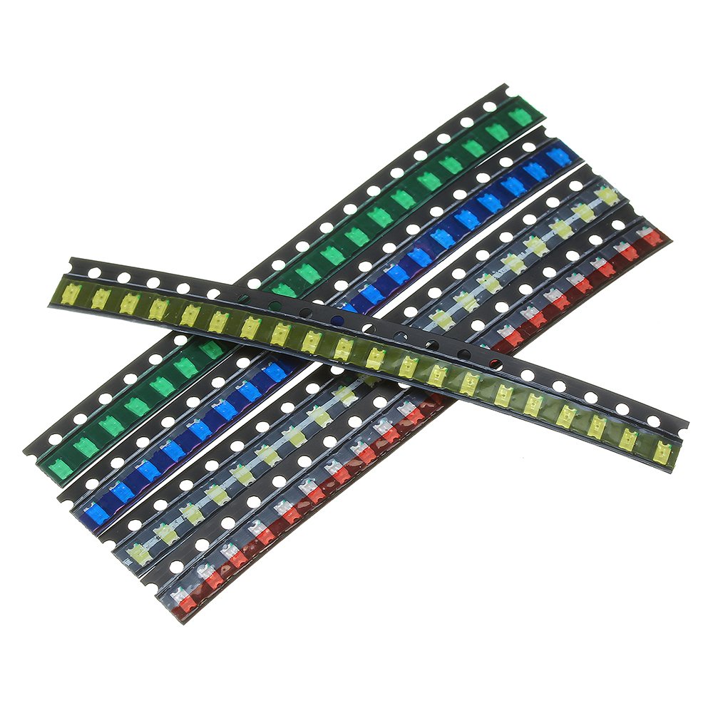 300Pcs 5 Colors 60 Each 1206 LED Diode Assortment SMD LED Diode Kit Green/RED/White/Blue/Yellow 1