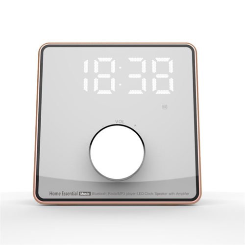 Mini Alarm Clock Bluetooth Recording Repeater Speaker Shock Bass HIFI Music Player Support FM TF USB 2