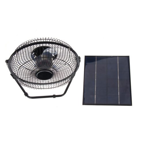 6V 6W 8 Inch Ultra-quiet USB Mini Solar Panel Fan For Outdoor Camping 3