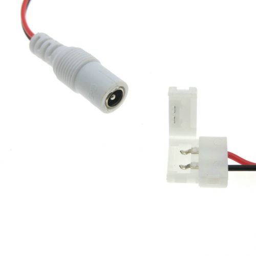 2Pin Connector DC Female Plug With Switch Black White 8mm/10mm 4
