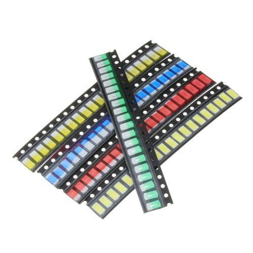 100Pcs 5 Colors 20 Each 5730 LED Diode Assortment SMD LED Diode Kit Green/RED/White/Blue/Yellow 6