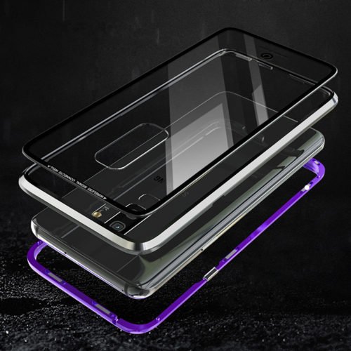 Bakeey Magnetic Adsorption Metal Clear Glass Protective Case for Samsung Galaxy S9/S9 Plus 4