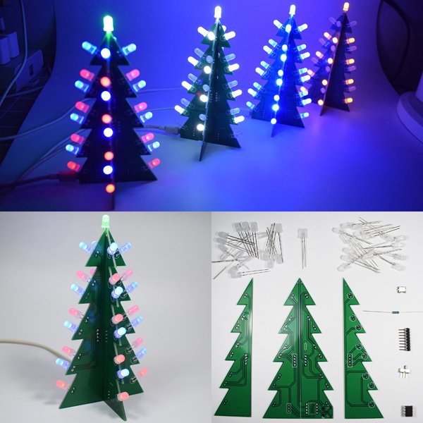 Geekcreit® DIY Star Effect 3D LED Decorative Christmas Tree Kit 2 Geekcreit® DIY Star Effect 3D LED Decorative Christmas Tree Kit - Image 2
