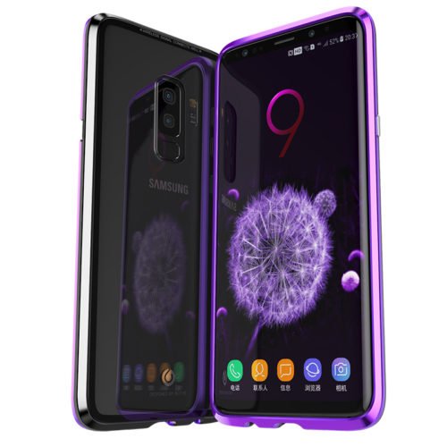Bakeey Magnetic Adsorption Metal Clear Glass Protective Case for Samsung Galaxy S9/S9 Plus 3