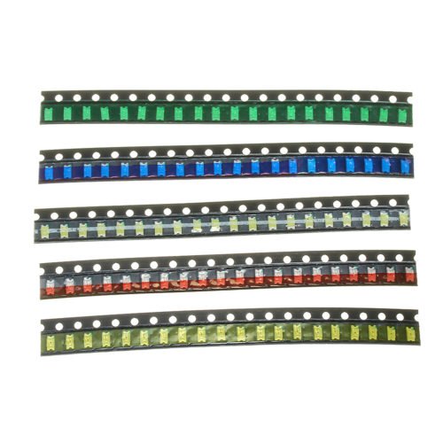 300Pcs 5 Colors 60 Each 1206 LED Diode Assortment SMD LED Diode Kit Green/RED/White/Blue/Yellow 4