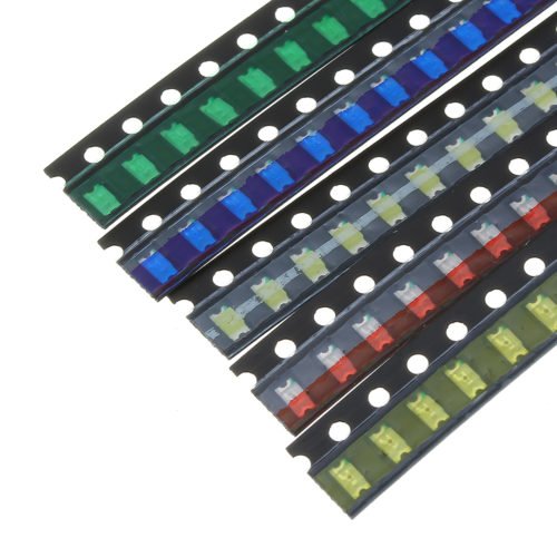 300Pcs 5 Colors 60 Each 1206 LED Diode Assortment SMD LED Diode Kit Green/RED/White/Blue/Yellow 8