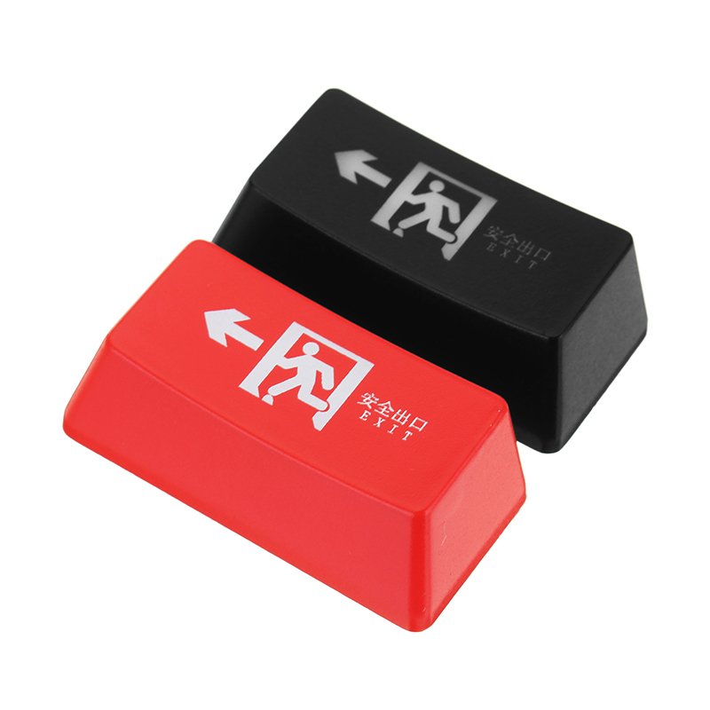 OEM Profile Exit Light Translucent Backspace Keycaps Key Caps Red Black 1