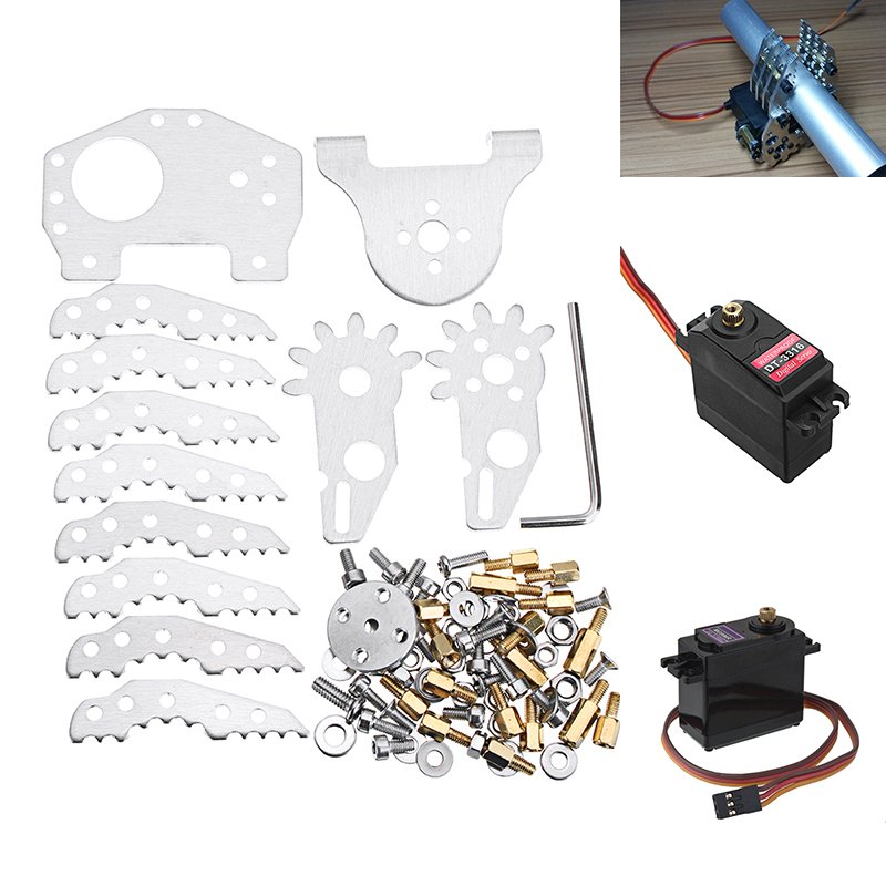 G6 Aluminum Alloy Mechanical Robot Paw DIY Kit With DT-3316 Digital/MG996R Servo 1 G6 Aluminum Alloy Mechanical Robot Paw DIY Kit With DT-3316 Digital/MG996R Servo
