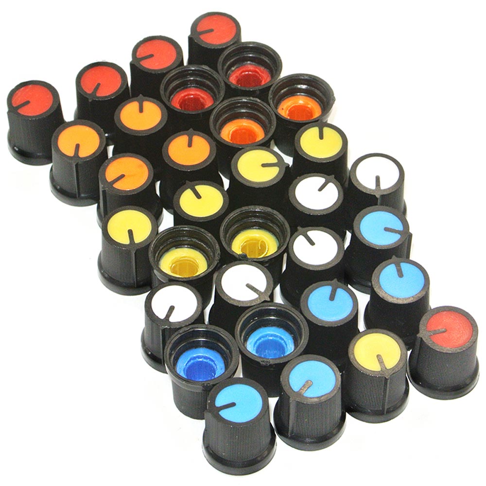 50Pcs Grey Plastic For Rotary Taper Potentiometer Hole 6mm Knob 2 50Pcs Grey Plastic For Rotary Taper Potentiometer Hole 6mm Knob - Image 2