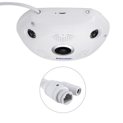 ESCAM Fisheye Camera Support VR QP180 Shark 960P IP WiFi Camera 1.3MP 360 Degree Panoramic Infrared Night Vision Camera 7