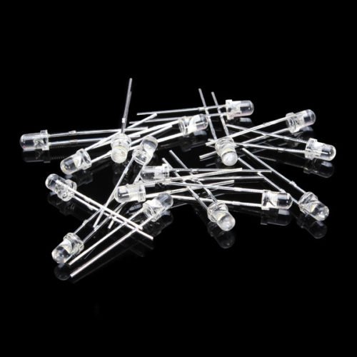 2000pcs 3MM LED Diode Kit Short Leg Mixed Color Red Green Yellow Blue White 6
