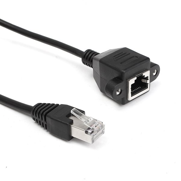 0.3-3m RJ45 Cable Male to Female Screw Panel Mount Ethernet LAN Network Extension Cable 2