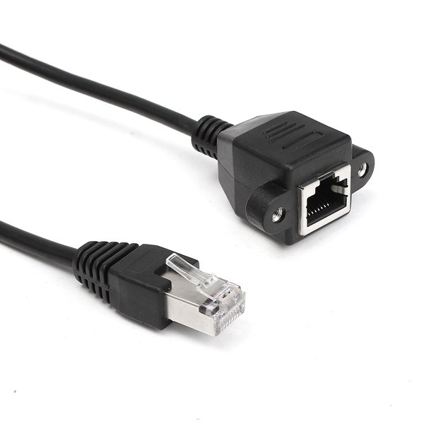 0.3-3m RJ45 Cable Male to Female Screw Panel Mount Ethernet LAN Network Extension Cable 1 0.3-3m RJ45 Cable Male to Female Screw Panel Mount Ethernet LAN Network Extension Cable