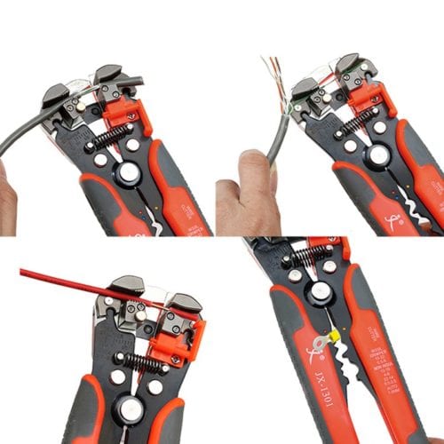 Paron® JX-1301 Multifunctional Wire Strippers Terminals Crimping Tool Pliers Orange 10