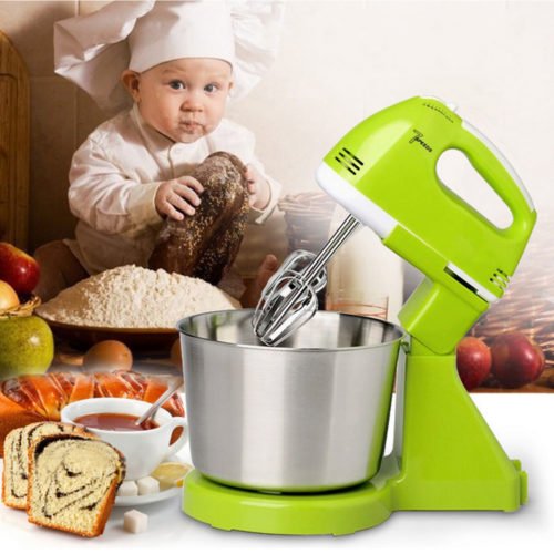 7 Speed Electric Egg Beater Dough Cakes Bread Egg Stand Mixer + Hand Blender + Bowl Food Mixer Kitchen Accessories Egg Tools 5