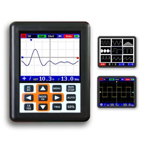 DSO338 Handheld Oscilloscope 30MHz Bandwidth 200M Sampling Rate 2.4 Inch IPS Screen 320*240 Resolution Technology Built-in 64M Storage Built-in 3000m 2