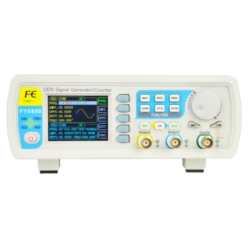 FY6800 2-Channel DDS Arbitrary Waveform Signal Generator 14bits 250MSa/s Sine Square Pulse Frequency Meter VCO Modulation 2
